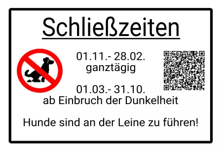 Hinweis Schließzeiten Bild