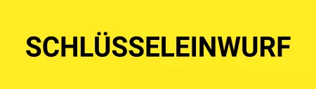 Hinweis SCHLÜSSELEINWURF Bild