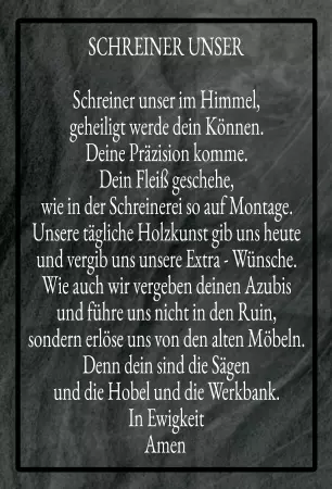 Hinweis SCHREINER UNSER Bild