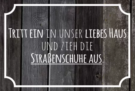Hinweis Schuhe ausziehen Bild
