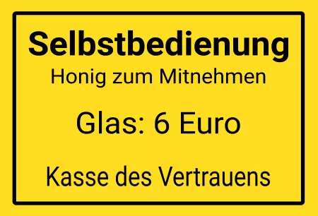Hinweis Selbstbedienung Bild
