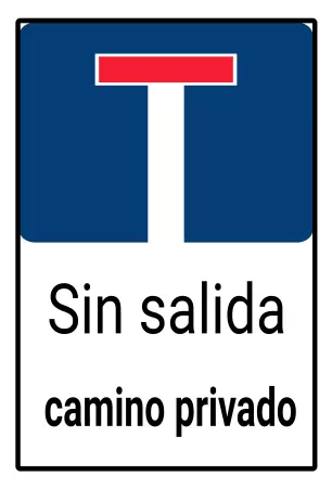 Hinweis Sin Salida Camino Privado Bild