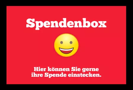 Hinweis Spendenbox Bild