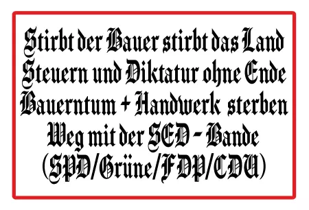 Hinweis Stirbt der Bauer Bild