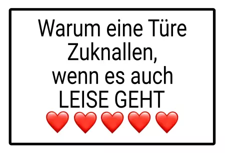 Hinweis Warum Türe zuknallen? Bild