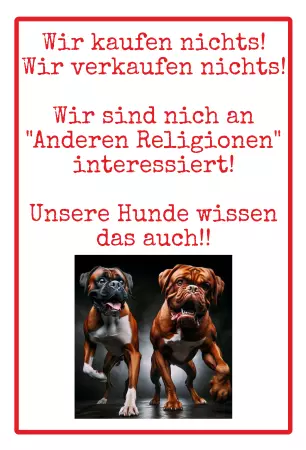 Hinweis Wir kaufen nichts! Bild
