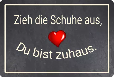 Hinweis Zieh die Schuhe aus Bild